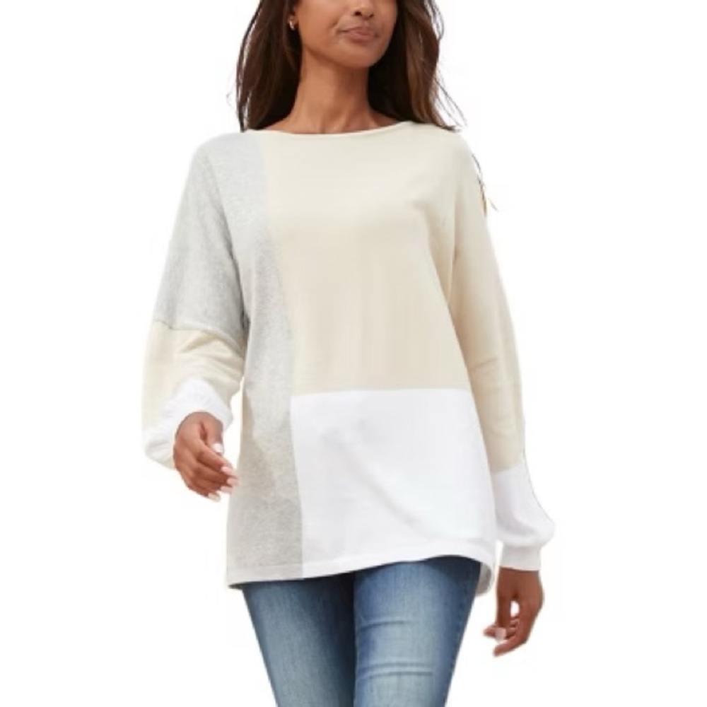 Venus Lascana Sweater in Gray, Cream, and Tan